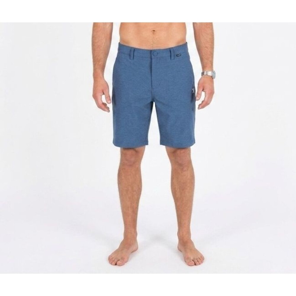 Hurley Men's Hybrid Spacedye Walk Shorts Size 36 Blue Stretch Golf Casual EUC